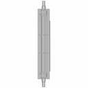 Conveyor Roller With Metal Rods - Downloadable CAD Representation_270_0_degree_snapshot