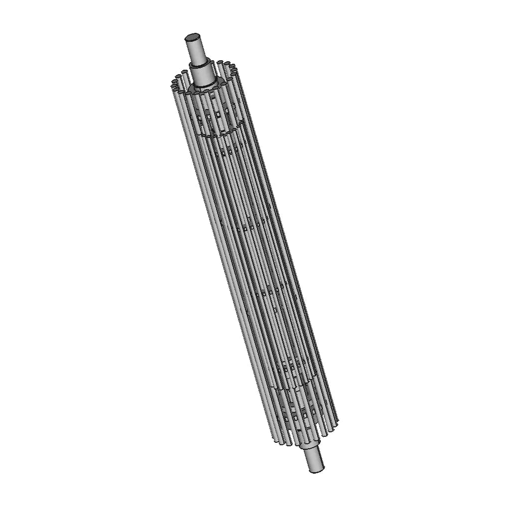 Conveyor Roller With Metal Rods - Downloadable CAD Representation_60_30_degree_snapshot