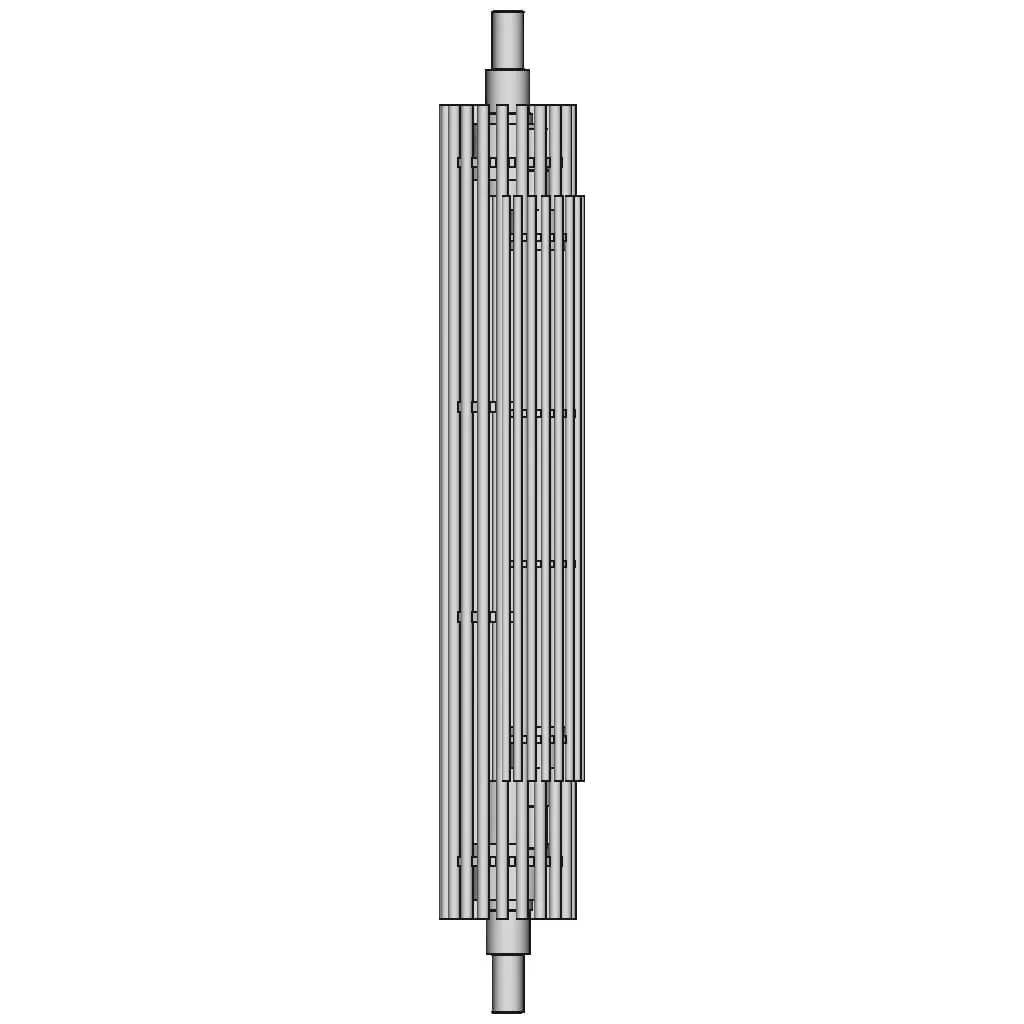 Conveyor Roller With Metal Rods - Downloadable CAD Representation_90_0_degree_snapshot