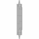 Conveyor Roller With Metal Rods - Downloadable CAD Representation_90_0_degree_snapshot