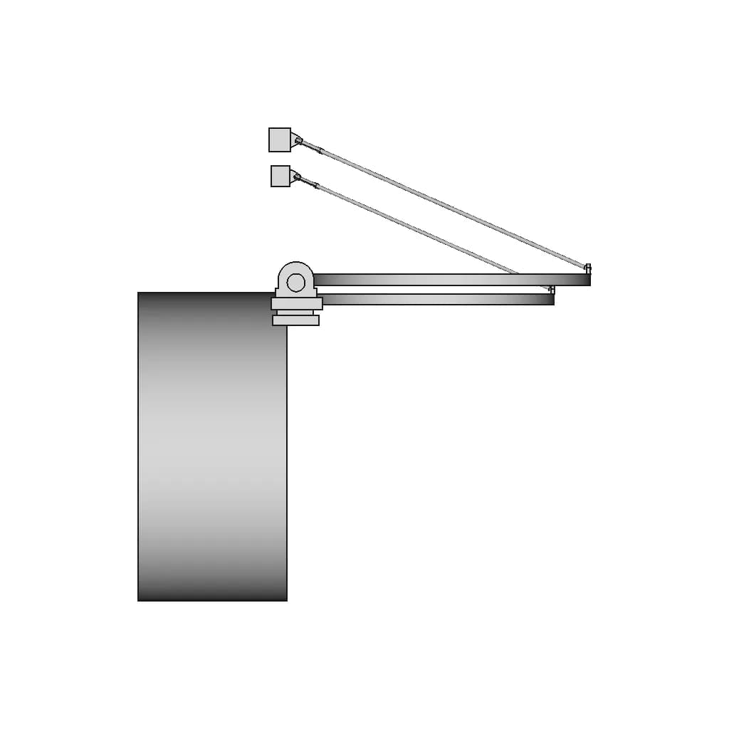 Sistema De Tampa De Encanamento Com Apoio Em 2 Mancais Fixos E Um Cabo - Standard Mechanical Component_0_0_degree_snapshot