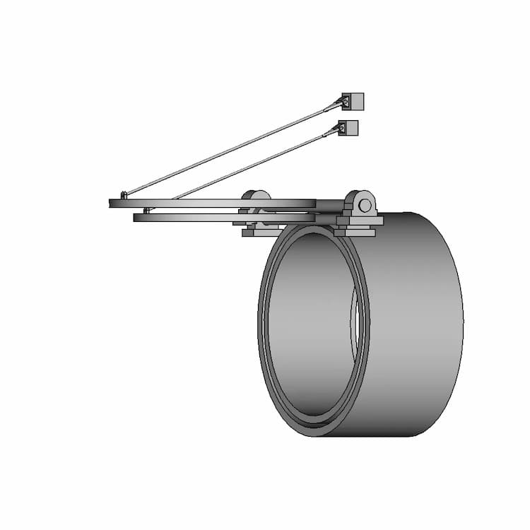 Sistema De Tampa De Encanamento Com Apoio Em 2 Mancais Fixos E Um Cabo - Standard Mechanical Component