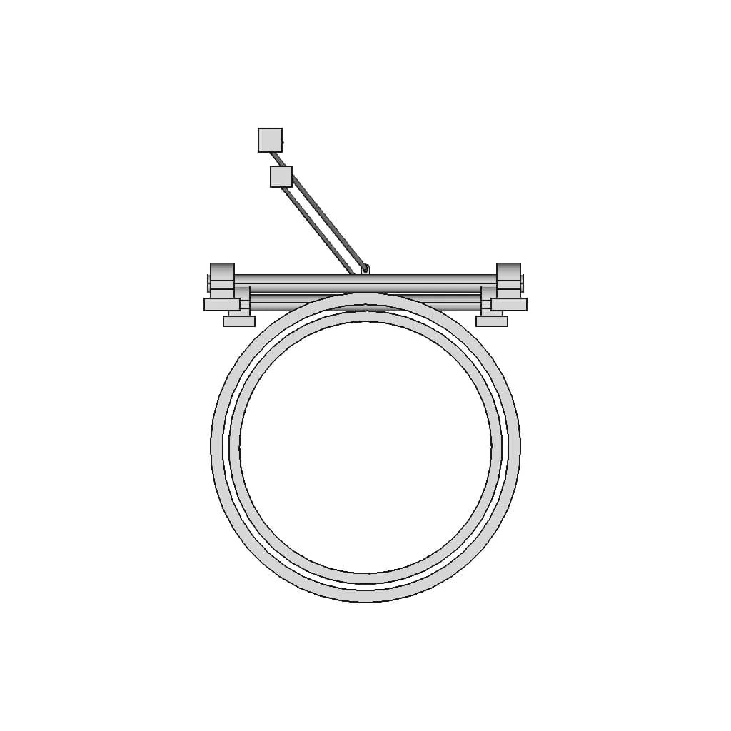 Sistema De Tampa De Encanamento Com Apoio Em 2 Mancais Fixos E Um Cabo - Standard Mechanical Component_0_270_degree_snapshot
