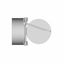 Sistema De Tampa De Encanamento Com Apoio Em 2 Mancais Fixos E Um Cabo - Standard Mechanical Component_270_0_degree_snapshot