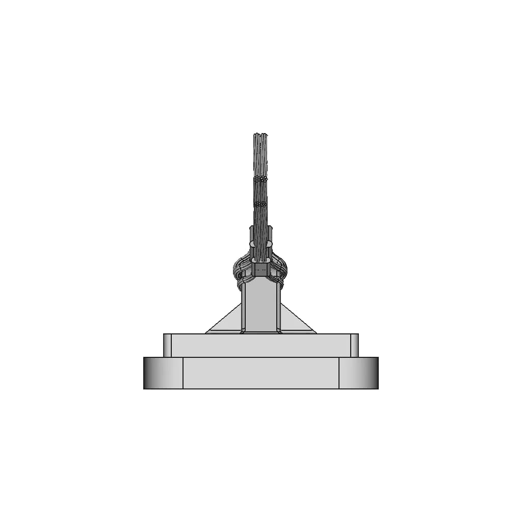 Olhal Tracionado Por Dois Cabos De Aco | 3D Engineering Design File_0_0_degree_snapshot