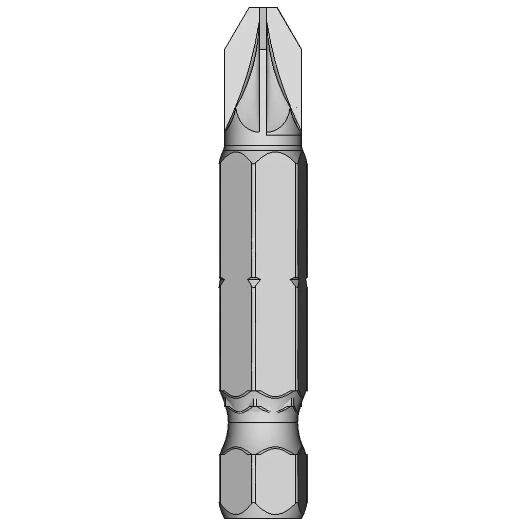 Bit Pz2 Cr V Pozidriv - Downloadable CAD Representation_0_90_degree_snapshot