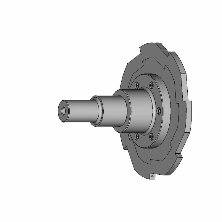 Cutting Head With Seven Teeth - Downloadable CAD Representation