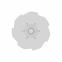 Cutting Head With Seven Teeth - Downloadable CAD Representation_0_270_degree_snapshot