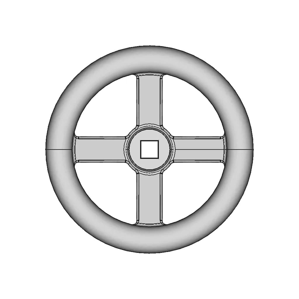 3D Modeling Practice Solidworks Tutorial Easy Way To Model Hand Wheel In Solidworks - Downloadable CAD Representation_0_0_degree_snapshot