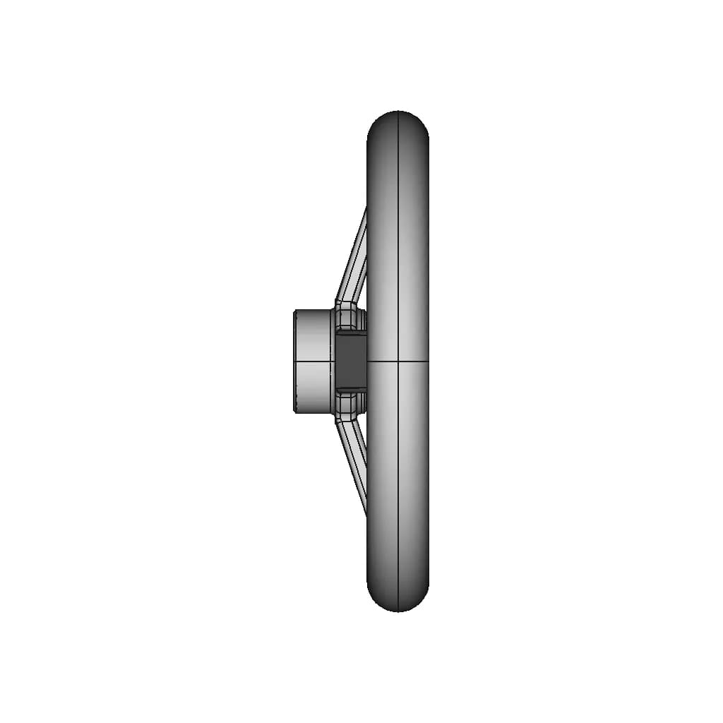 3D Modeling Practice Solidworks Tutorial Easy Way To Model Hand Wheel In Solidworks - Downloadable CAD Representation_0_270_degree_snapshot