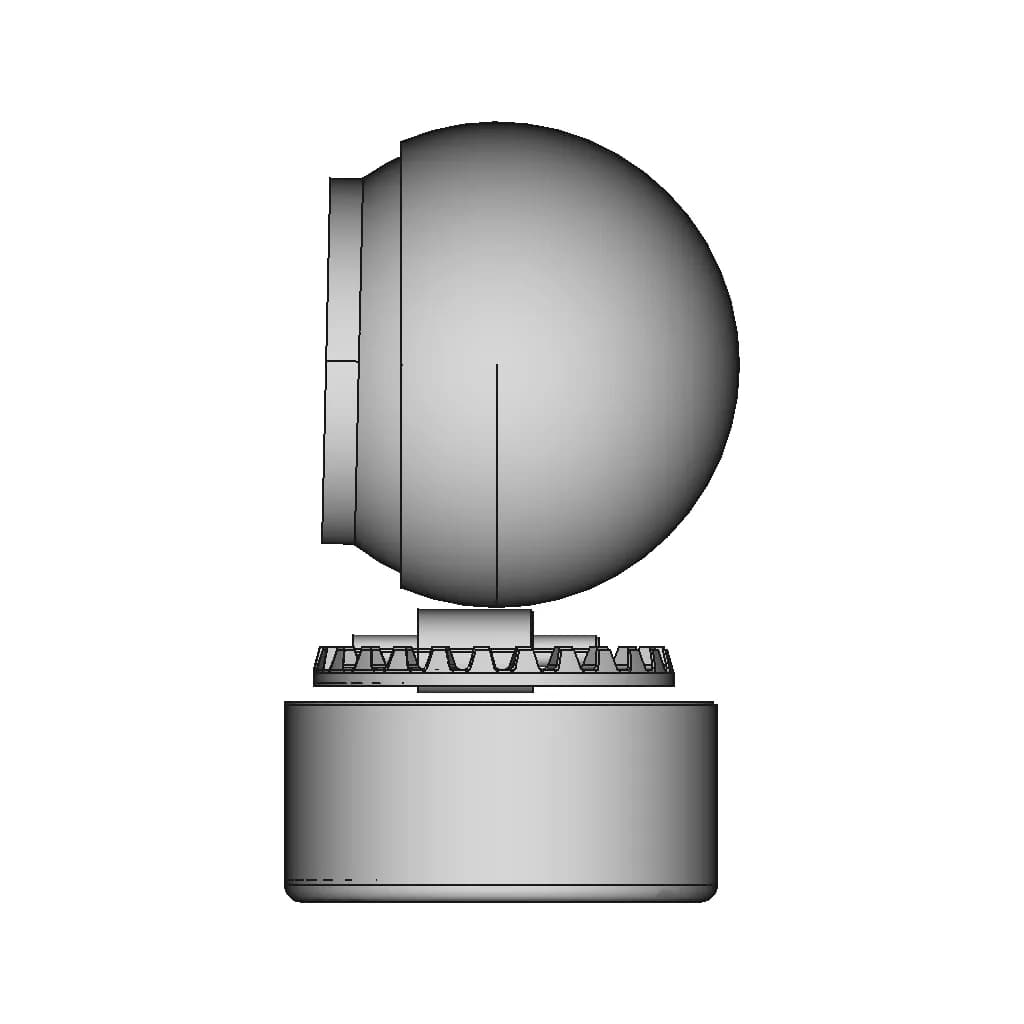 Ptz Camera With One Motor - Downloadable CAD Representation_0_90_degree_snapshot