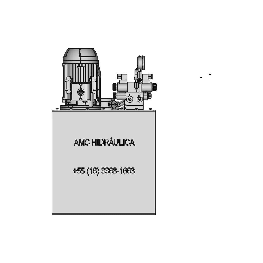 Hydraulic Power Unit Hydraulic Unit 10L Min 3Hp 80L Tank - Downloadable CAD Representation_0_0_degree_snapshot
