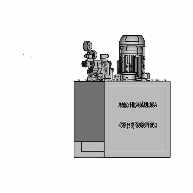 Hydraulic Power Unit Hydraulic Unit 10L Min 3Hp 80L Tank - Downloadable CAD Representation