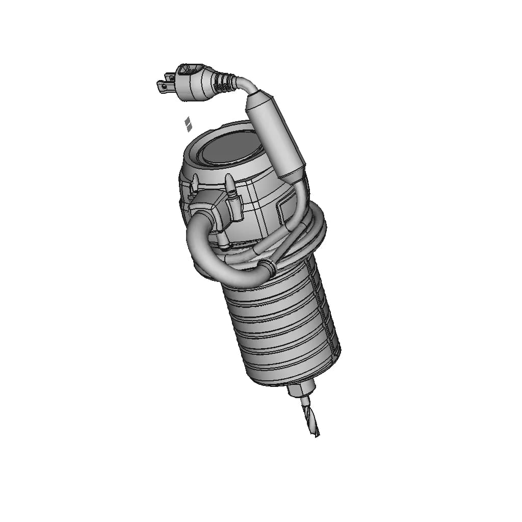 Dewalt Dwp611 Router Simplified For Cnc Machines | High-Quality CAD Model_60_30_degree_snapshot