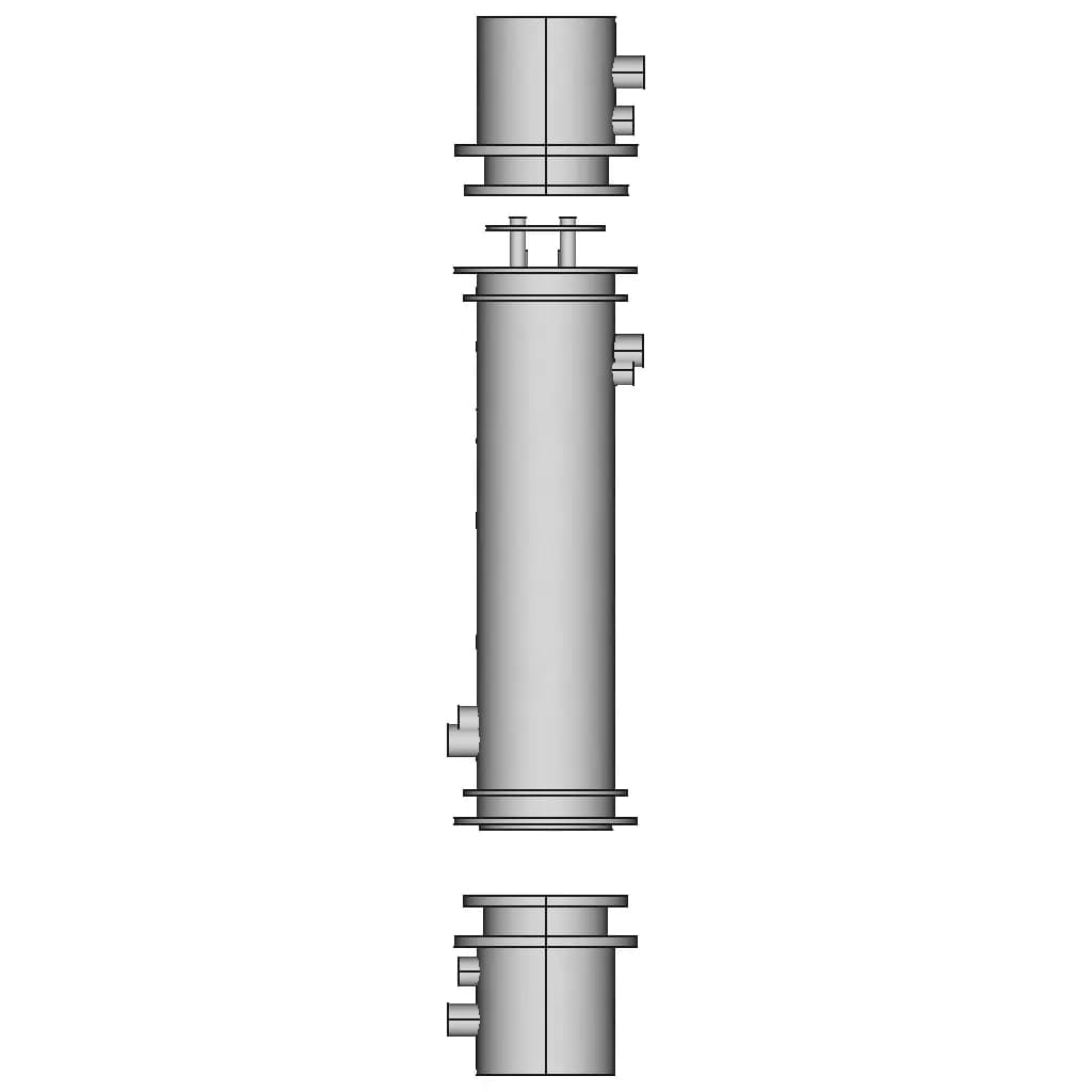 Small Prototype Shell Tube Exchanger | High-Quality CAD Model_0_90_degree_snapshot