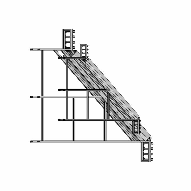Inclined Roller Conveyor | High-Quality CAD Model