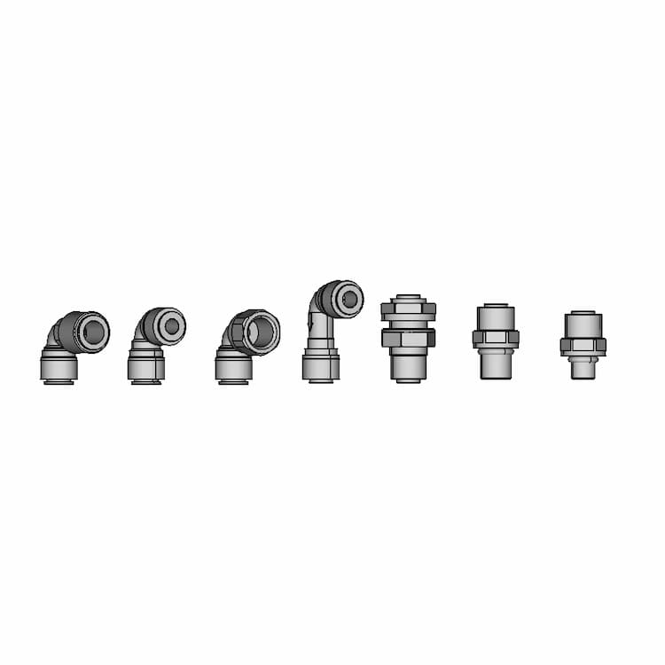 Water Fittings 1 4 - Downloadable CAD Representation