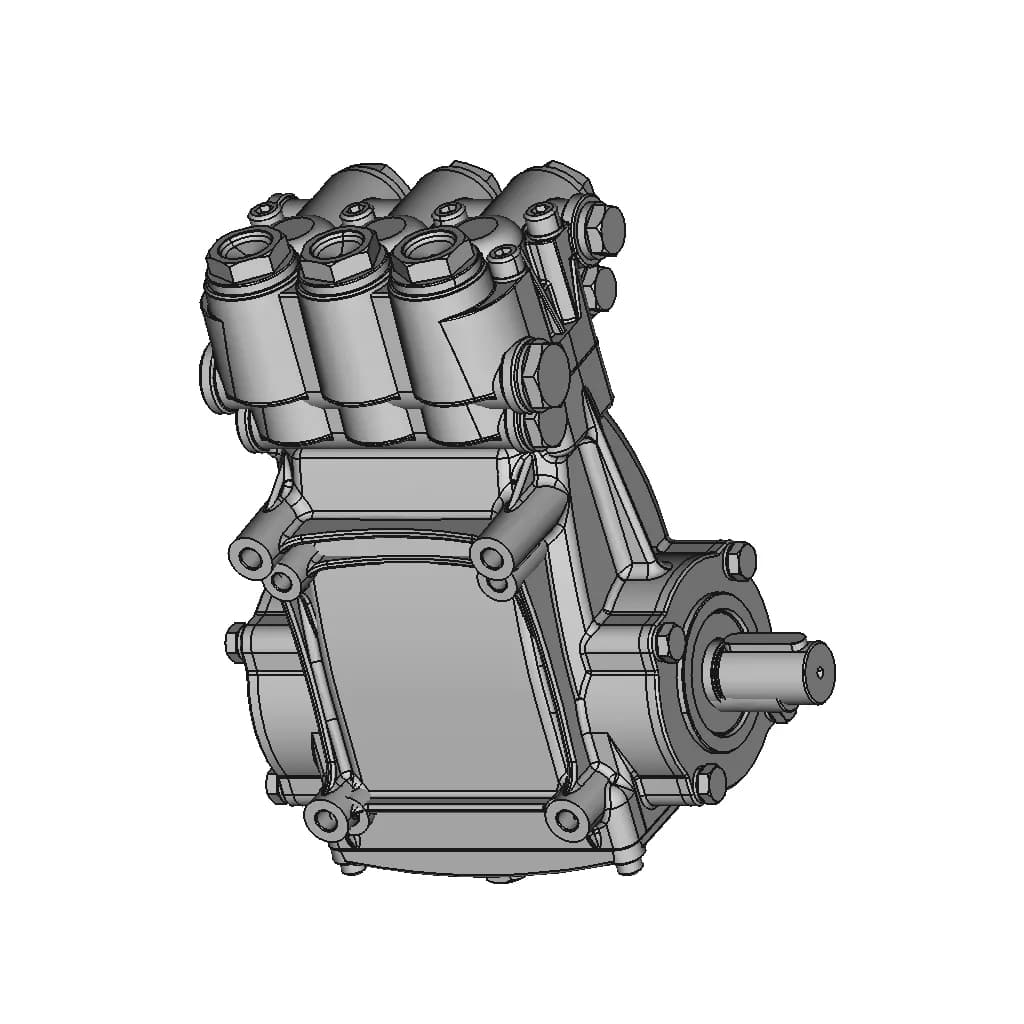 Hawk High Pressure Pump Series Nmt | High-Quality CAD Model_60_30_degree_snapshot