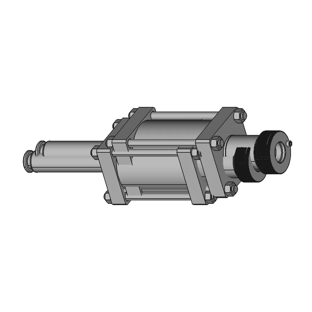 Hydraulic Cylinder | High-Quality CAD Model_60_30_degree_snapshot