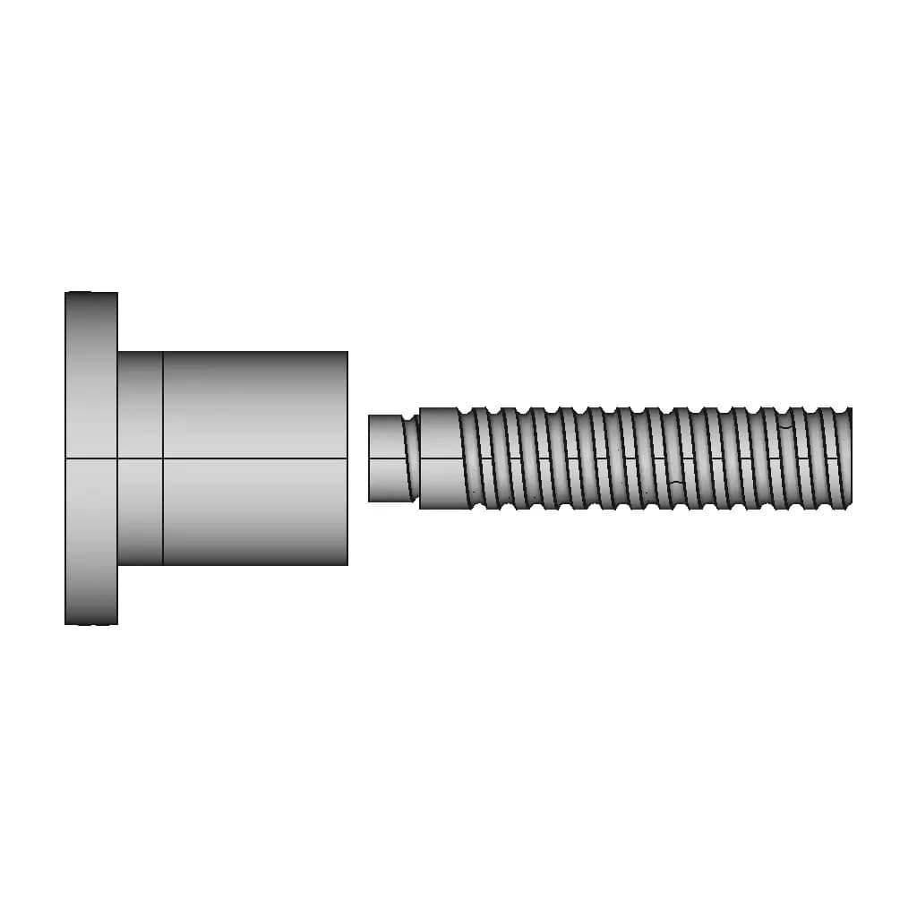 Ball Screw Nut 35 Mm | High-Quality CAD Model_90_0_degree_snapshot