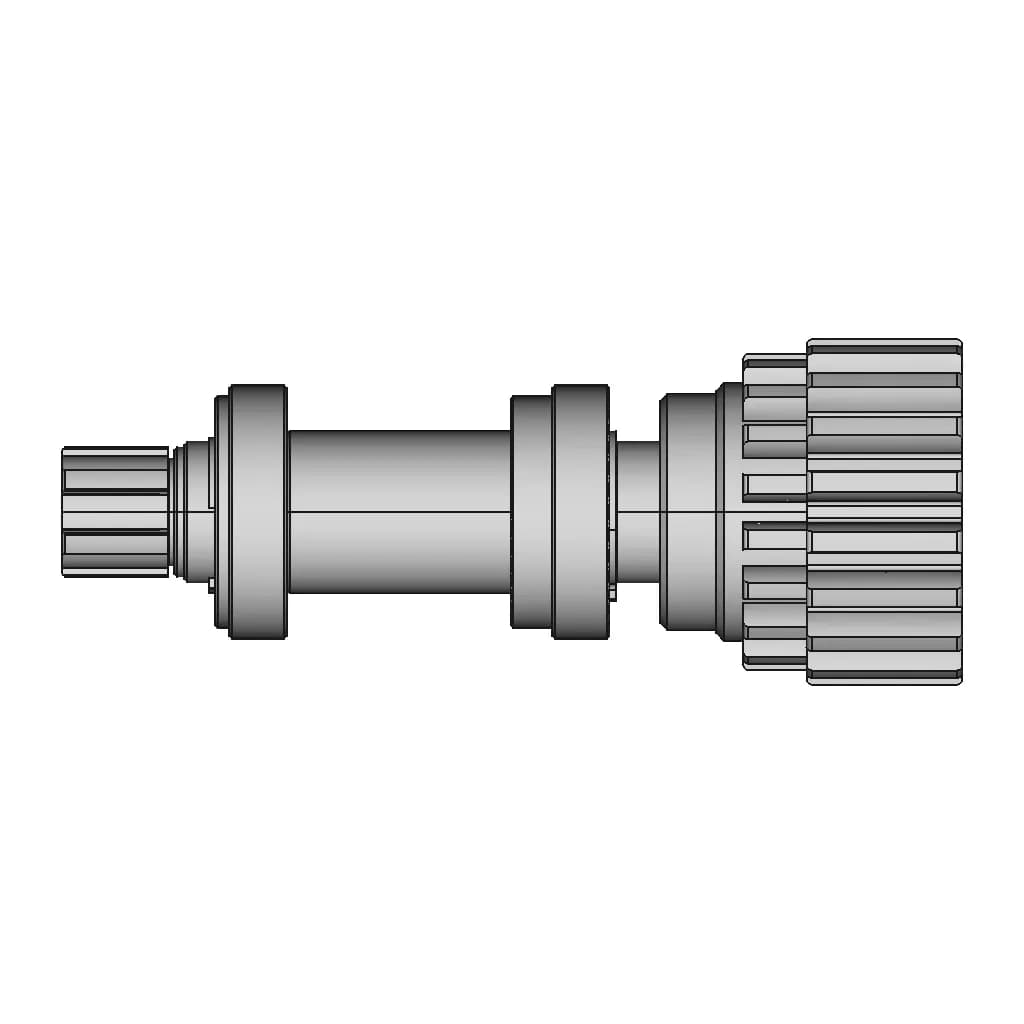3D Modeling Practice Solidworks Tutorial How To Make A Drive Shaft Assembly - Downloadable CAD Representation_0_0_degree_snapshot