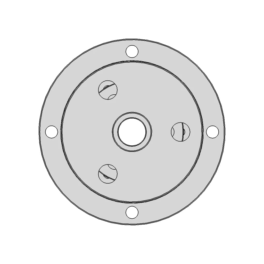 Mini Lathe 4 Jaw Chuck Adapter Plate - Standard Mechanical Component_270_0_degree_snapshot