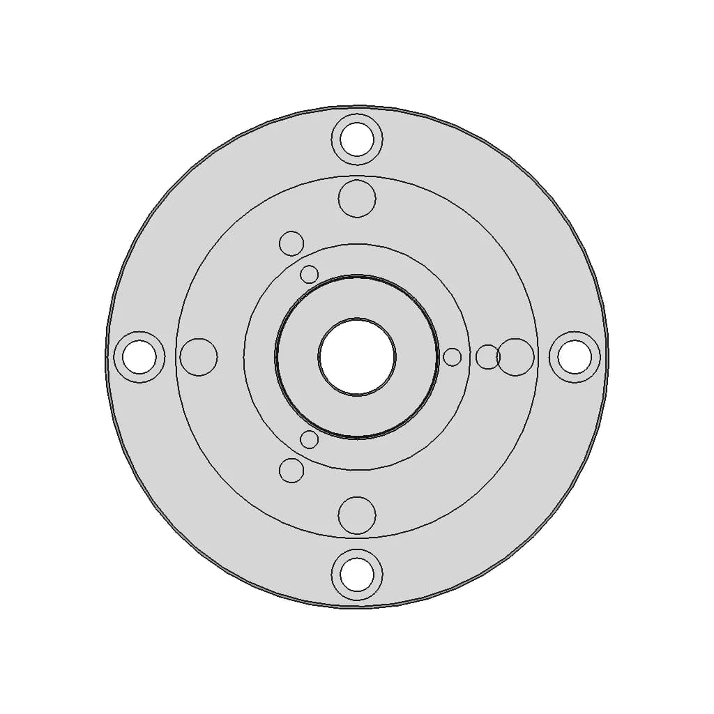 Mini Lathe 4 Jaw Chuck Adapter Plate - Standard Mechanical Component_90_0_degree_snapshot