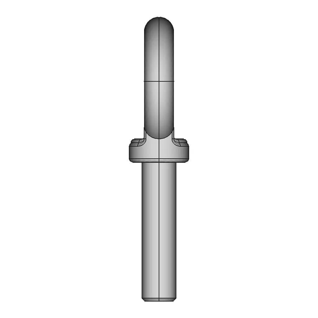 3D Modeling Practice Solidworks Tutorial Eyebolt With A Shoulder For Lifting - Downloadable CAD Representation_0_0_degree_snapshot