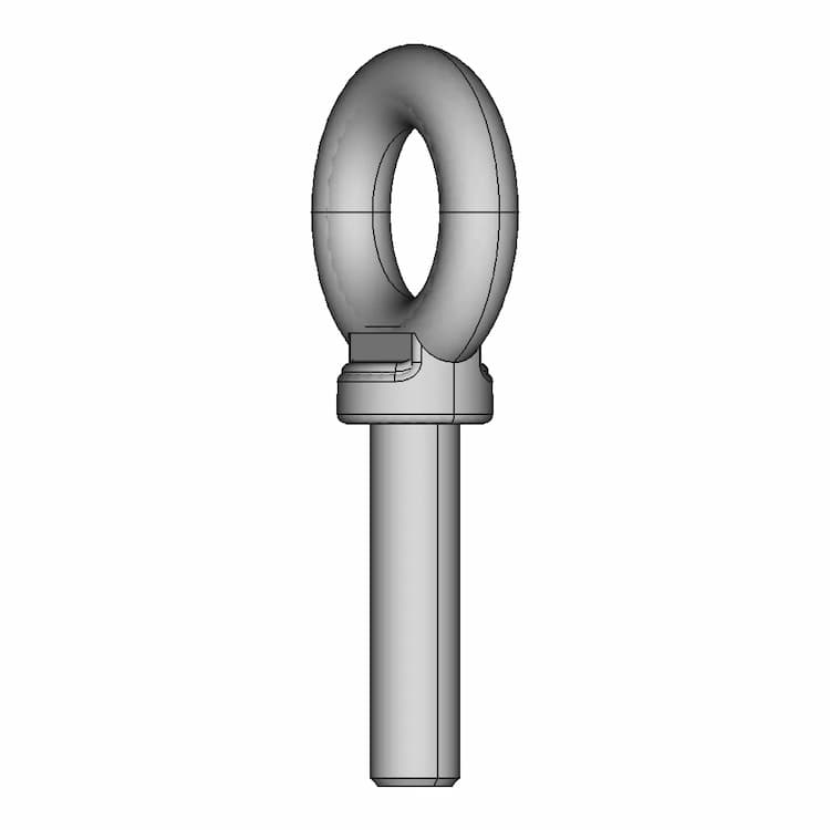 3D Modeling Practice Solidworks Tutorial Eyebolt With A Shoulder For Lifting - Downloadable CAD Representation