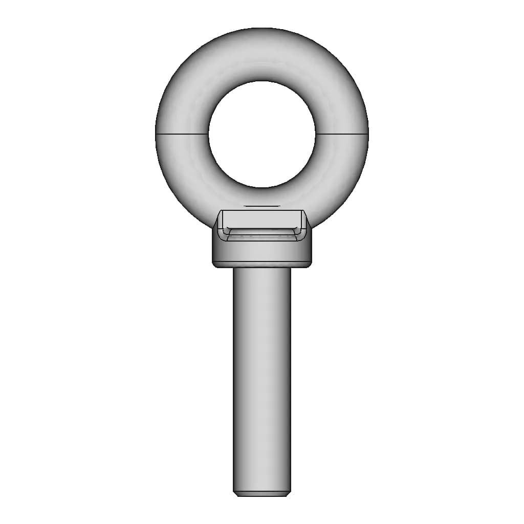 3D Modeling Practice Solidworks Tutorial Eyebolt With A Shoulder For Lifting - Downloadable CAD Representation_0_270_degree_snapshot