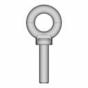 3D Modeling Practice Solidworks Tutorial Eyebolt With A Shoulder For Lifting - Downloadable CAD Representation_0_270_degree_snapshot