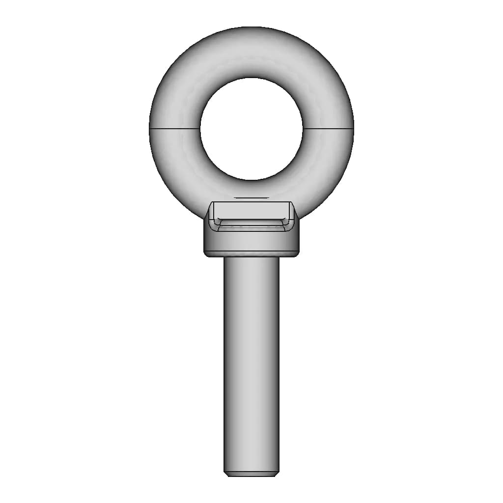 3D Modeling Practice Solidworks Tutorial Eyebolt With A Shoulder For Lifting - Downloadable CAD Representation_0_90_degree_snapshot