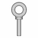 3D Modeling Practice Solidworks Tutorial Eyebolt With A Shoulder For Lifting - Downloadable CAD Representation_0_90_degree_snapshot