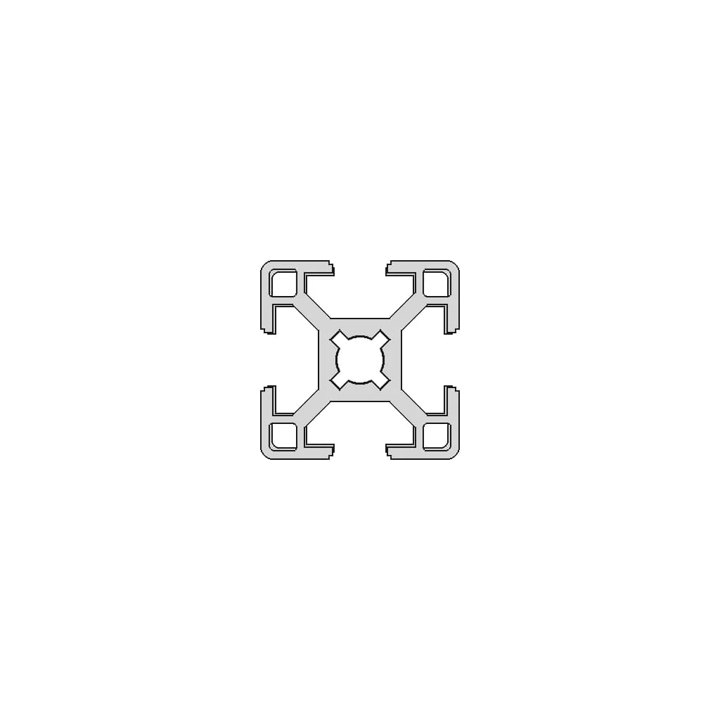 Aluminium Profile 3030T 8 Mm Slot | High-Quality CAD Model_0_0_degree_snapshot