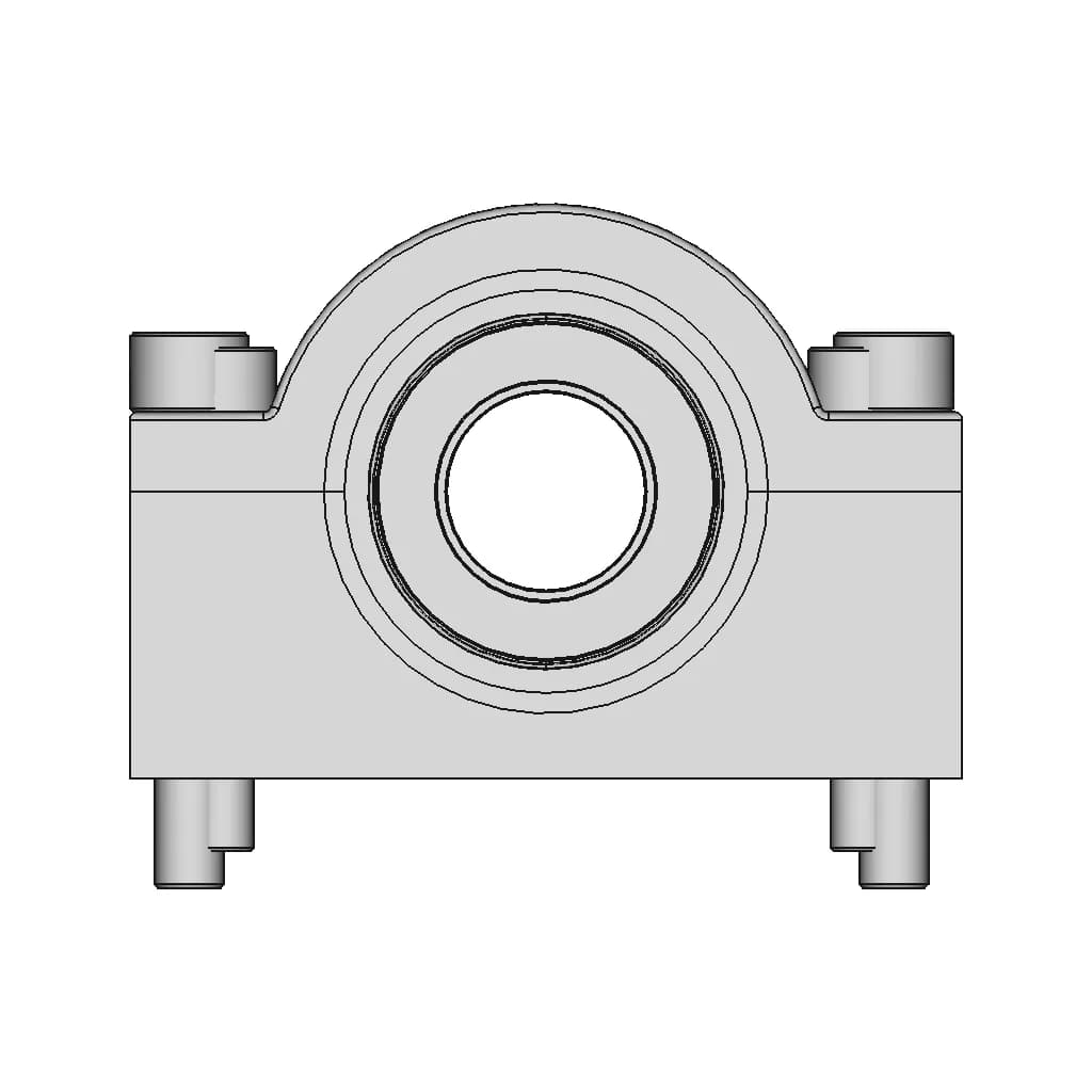 3D Modeling Practice Solidworks Tutorial Split Bearing Housing | High-Quality CAD Model_0_0_degree_snapshot
