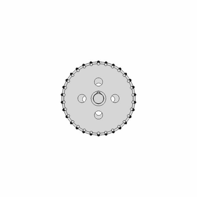 Conveyor Pulley With Metal Rods | High-Quality CAD Model