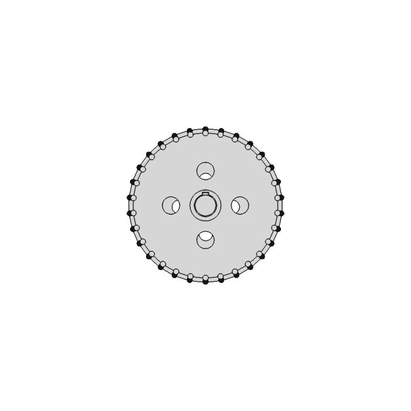 Conveyor Pulley With Metal Rods | High-Quality CAD Model