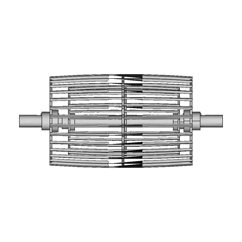 Conveyor Pulley With Metal Rods | High-Quality CAD Model_0_90_degree_snapshot