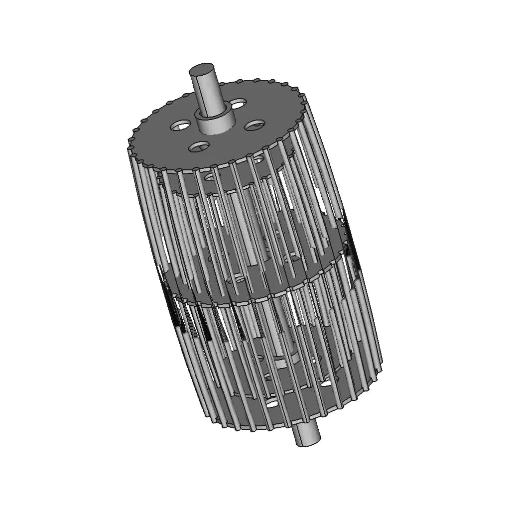 Conveyor Pulley With Metal Rods | High-Quality CAD Model_60_30_degree_snapshot