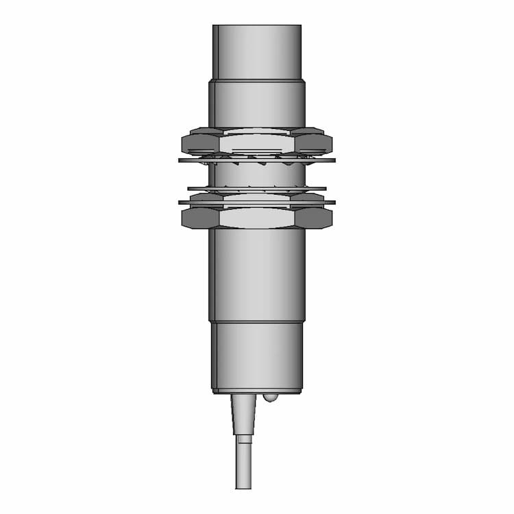 Round Threaded Inductive Proximity Sensors M8 M12 M18 M30 Flush Extended Ends | 3D Engineering Design File