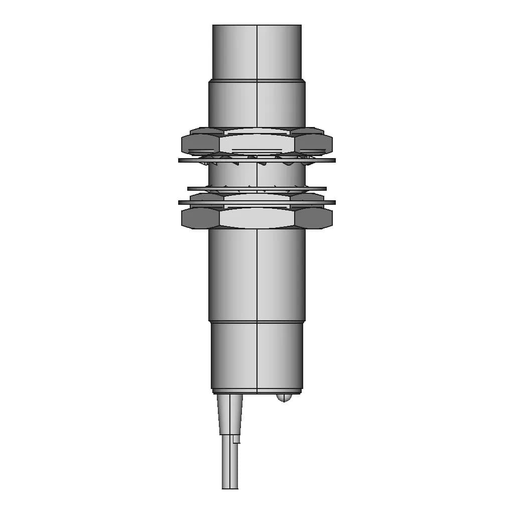 Round Threaded Inductive Proximity Sensors M8 M12 M18 M30 Flush Extended Ends | 3D Engineering Design File_0_90_degree_snapshot