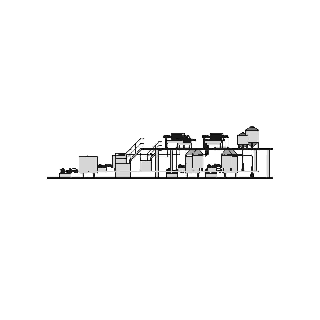 Treatment Plant For Soap Process Flow - Downloadable CAD Representation_0_90_degree_snapshot