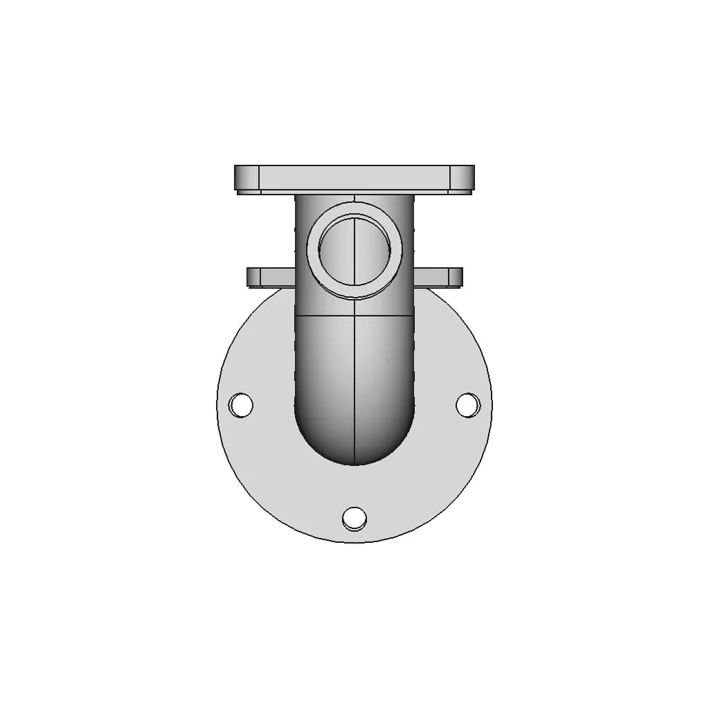 Pipe Flange Connector - Standard Mechanical Component_0_90_degree_snapshot