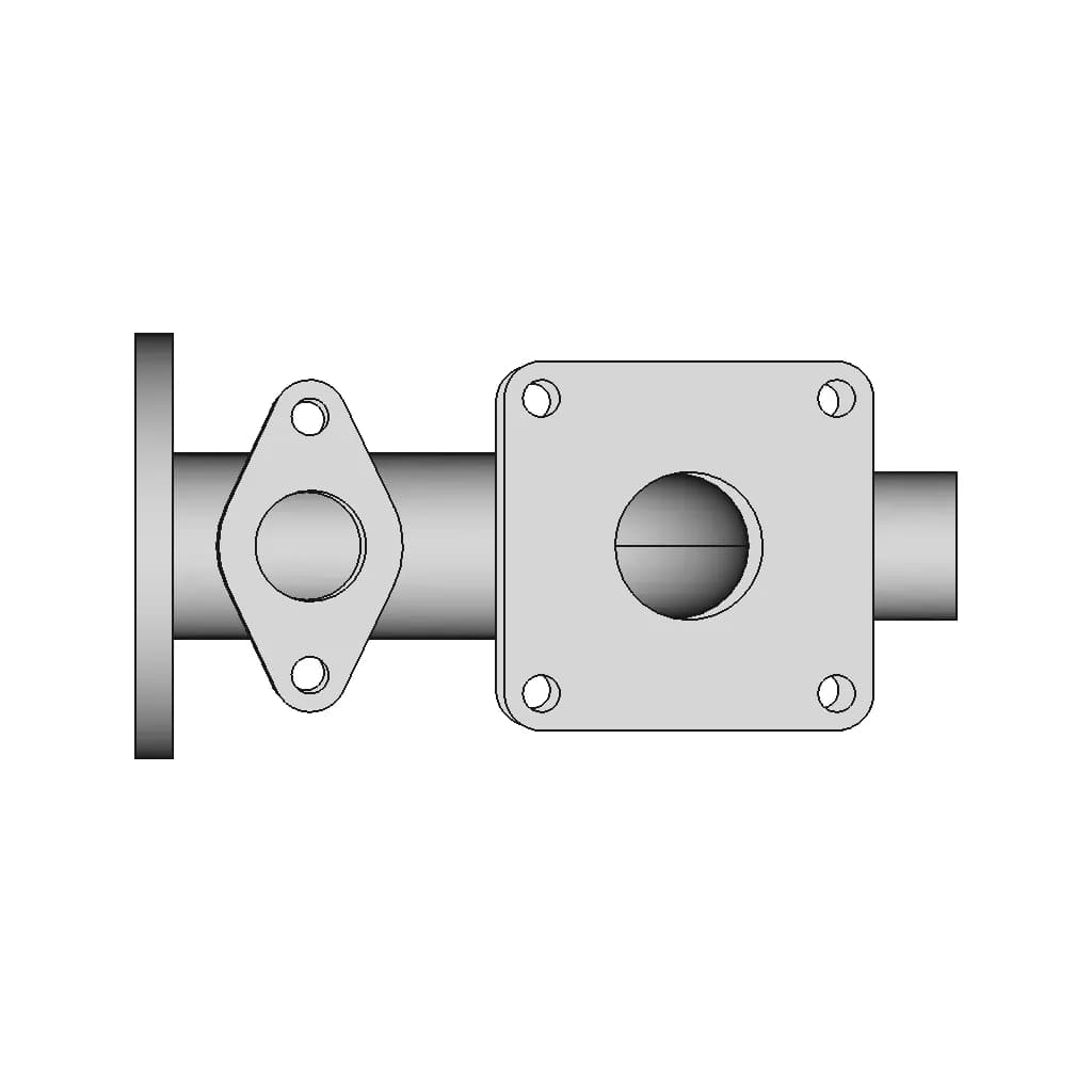 Pipe Flange Connector - Standard Mechanical Component_270_0_degree_snapshot