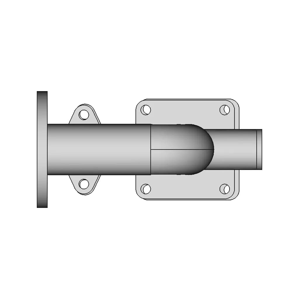Pipe Flange Connector - Standard Mechanical Component_90_0_degree_snapshot