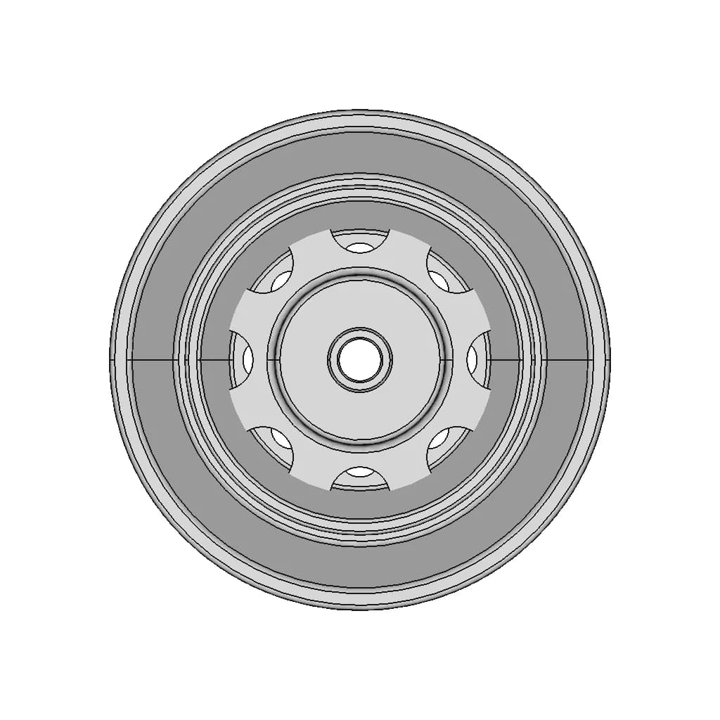 3D Modeling Practice Solidworks Tutorial Wire Rope Pulley - Downloadable CAD Representation_0_0_degree_snapshot
