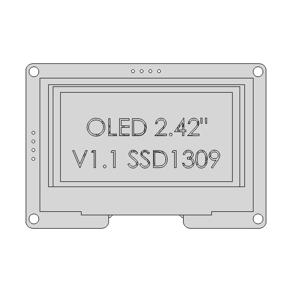 Oled Screen 2 42 V1 1 Ssd1309 | High-Quality CAD Model_270_0_degree_snapshot