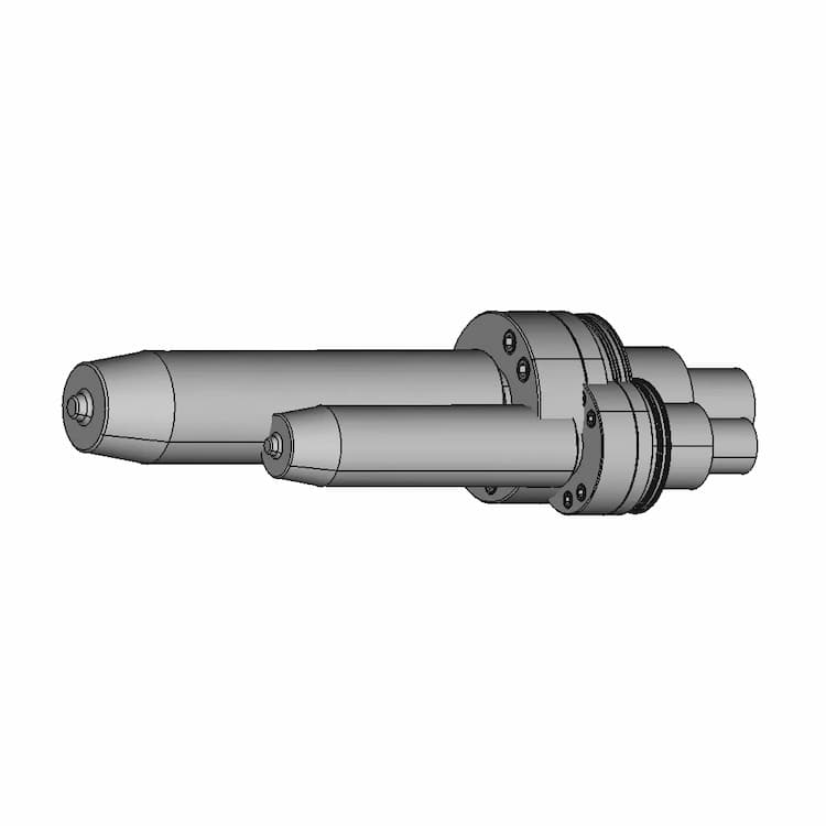 Mandrel Collet Chucks With Clamped Workpiece On The Lathe Shaft | High-Quality CAD Model