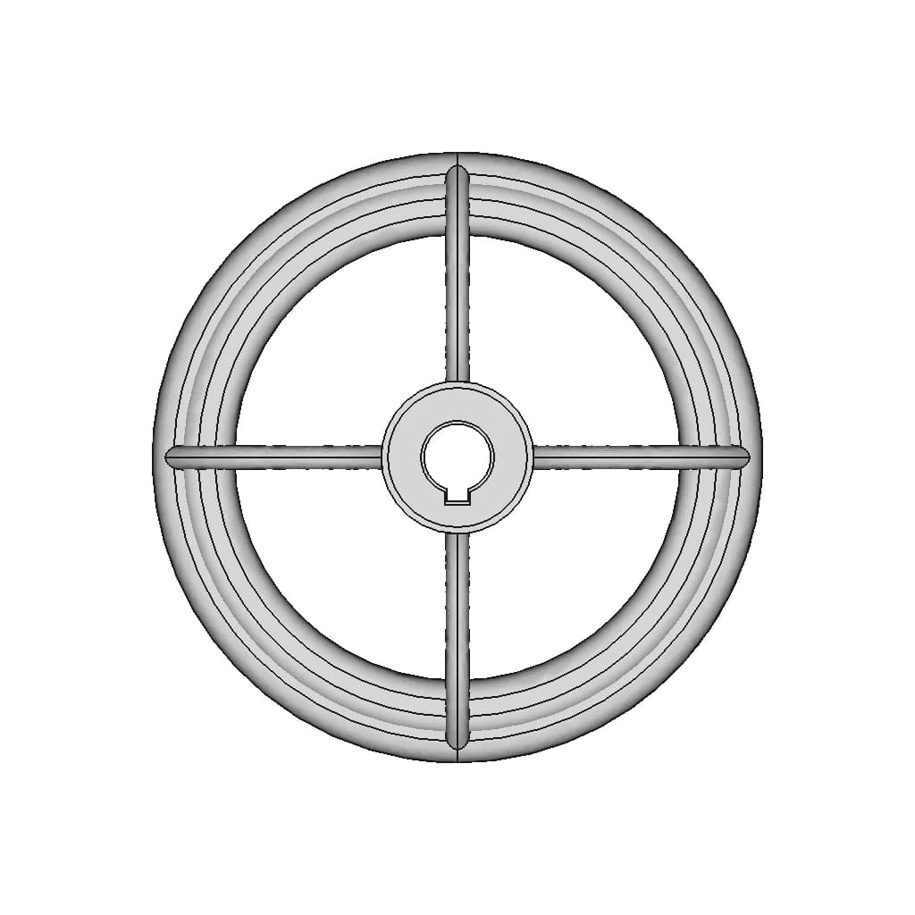 4 Hand Wheel With Grip - Downloadable CAD Representation_90_0_degree_snapshot