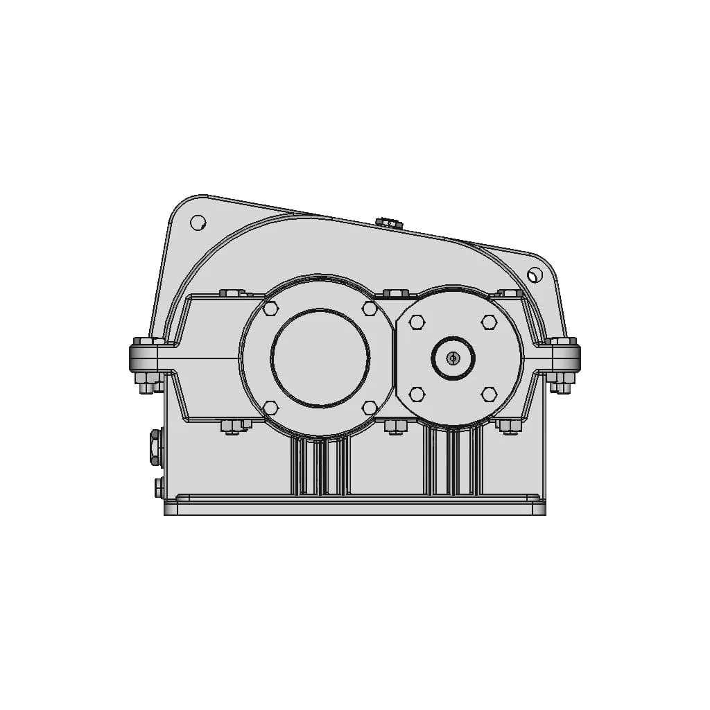 Spur Gear Speed Reducer Gearbox - Standard Mechanical Component_0_270_degree_snapshot